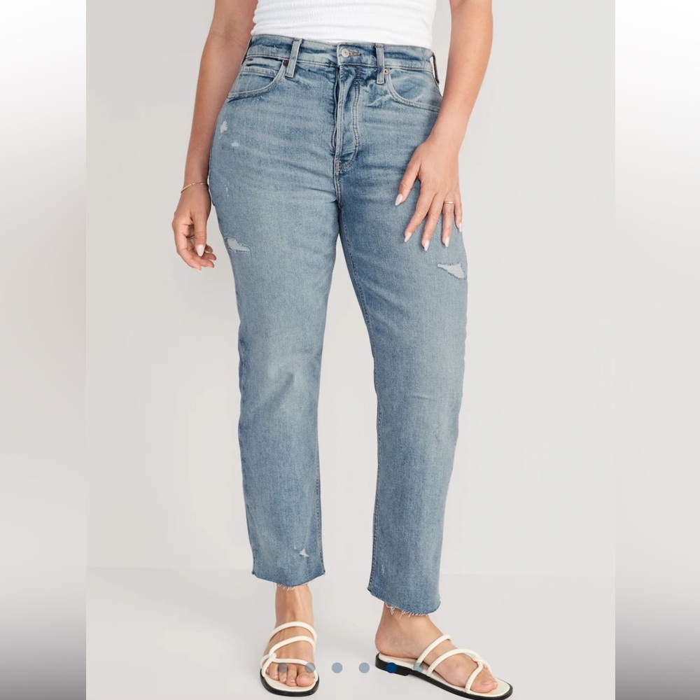 NWT Size 22 Button Fly Sky-Hi Straight Jeans